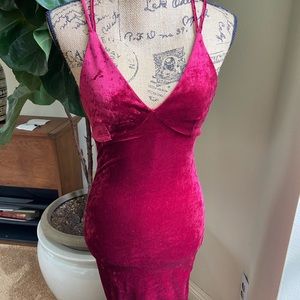 Red Velvet Windsor Dress